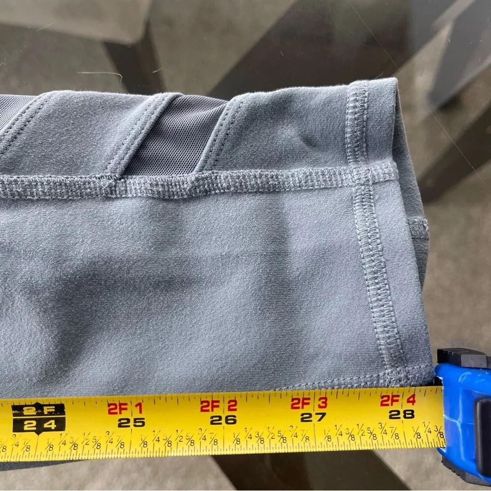 Alo Yoga Women’s Leggings Size Small Mesh Blue Inseam 28” Logo‎ Athletic Workout